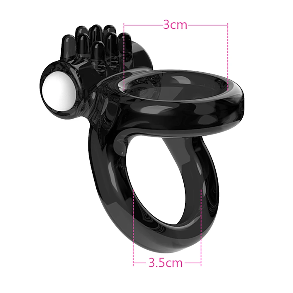 Male Penis Ring Couple Lover Enlargement Sexy Dual Ring Time Delay Rings Tentacle Vibration Soft Silicone Sex Toys for Men