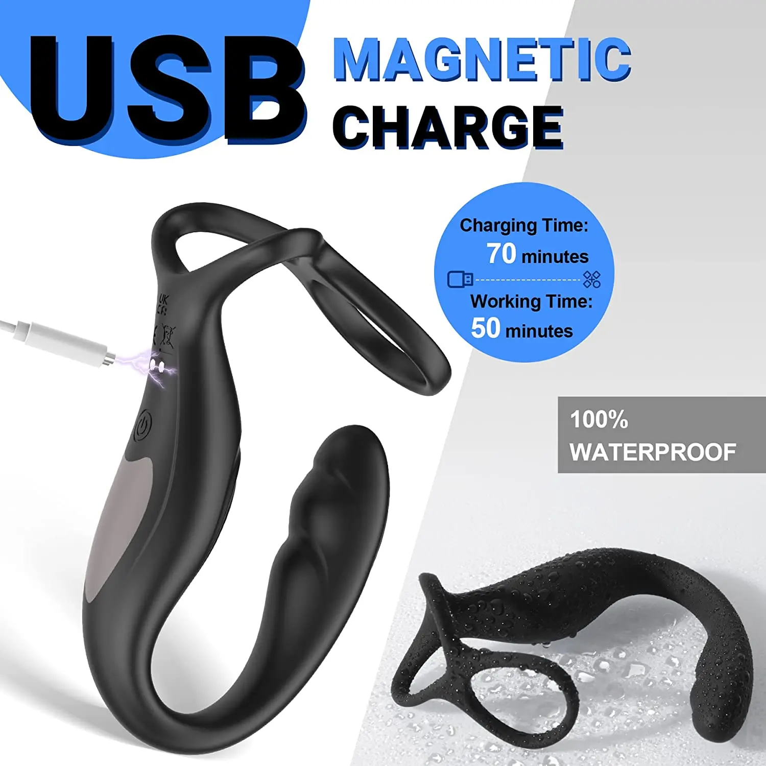 Sexy Toys Cockring for Man Couple Rings Chastity Huge Penis Cock Ring Silicone Butt Plug Anal Vibrator Penisring Toys for Adult