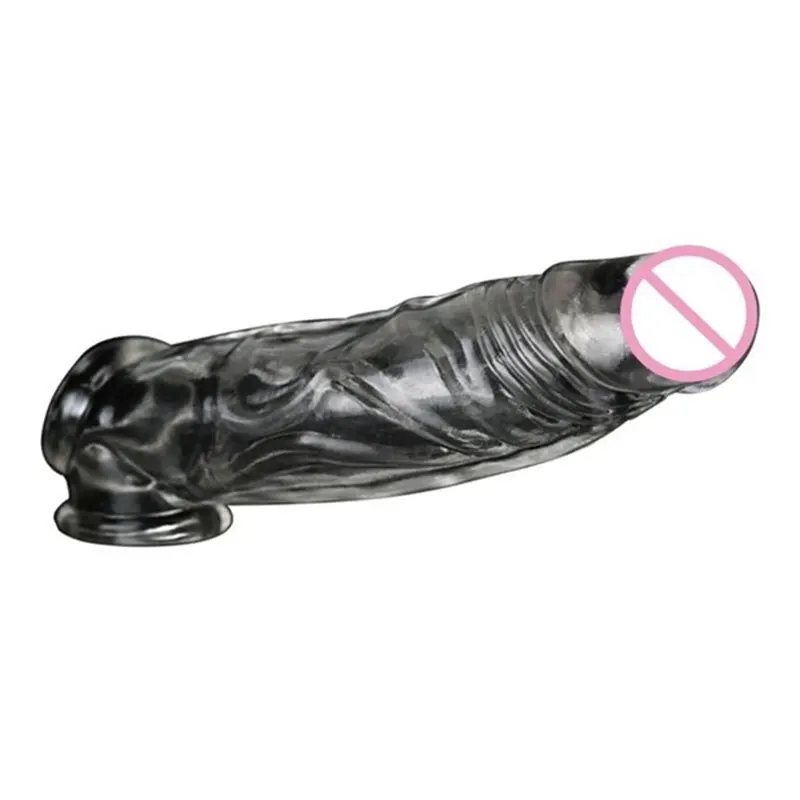 Condoms Silicone Penis Extender Enlargement Sleeves Delayed Ejaculation For Adults Intimate Goods Reusable Condom Cock Rings