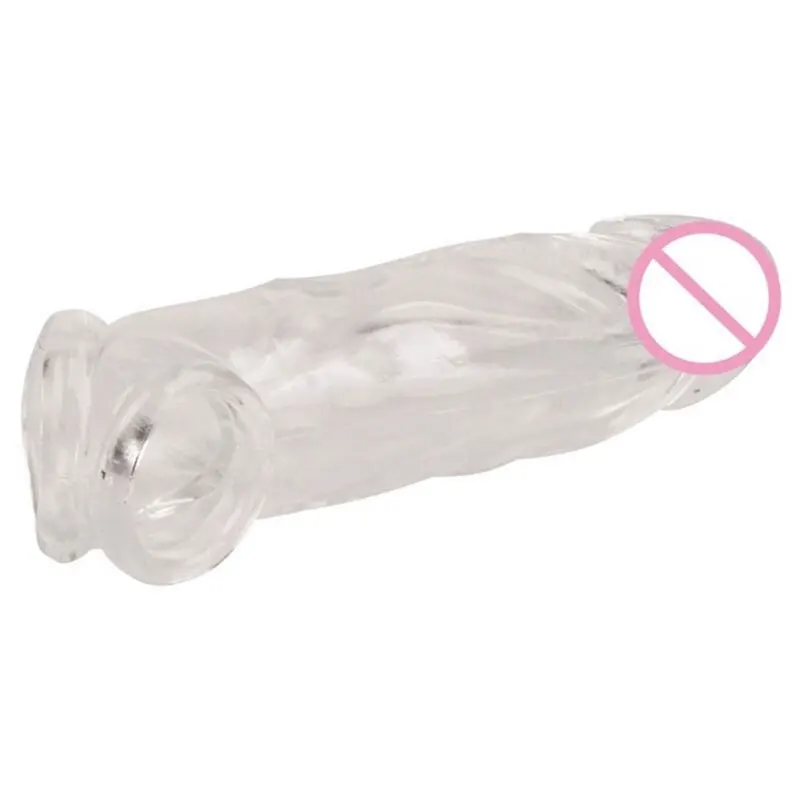 Condoms Silicone Penis Extender Enlargement Sleeves Delayed Ejaculation For Adults Intimate Goods Reusable Condom Cock Rings