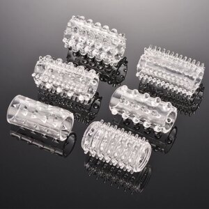 Penis Sleeve for Adult Sex Toys G Point Stimulation Reusable Condoms for Men Penis Enlargement Condoms With Spike Intimate Goods