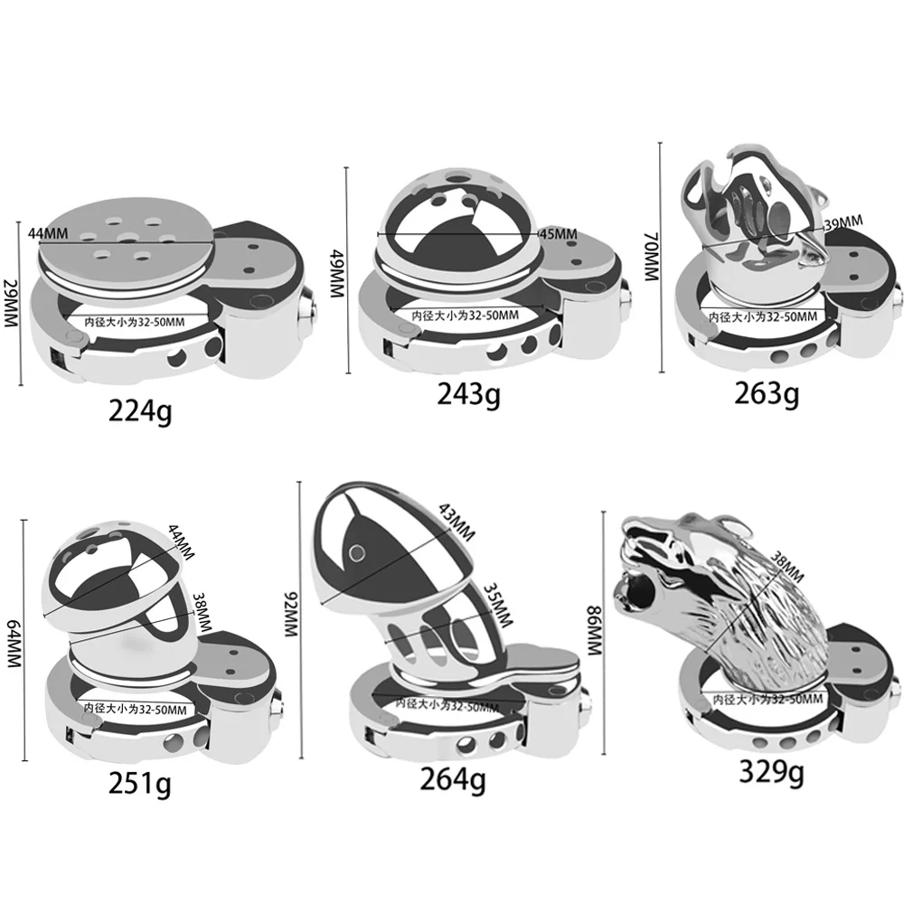 Male Adjustable Chastity Cage Ring Small Large Metal Heavy Penis Cage Lock Bird Cock Ring Slave Bondage Restraint Sex Toy Man Male Adjustable Chastity Cage Ring Small Large Metal Heavy Penis Cage Lock Bird Cock Ring Slave Bondage Restraint Sex Toy Man