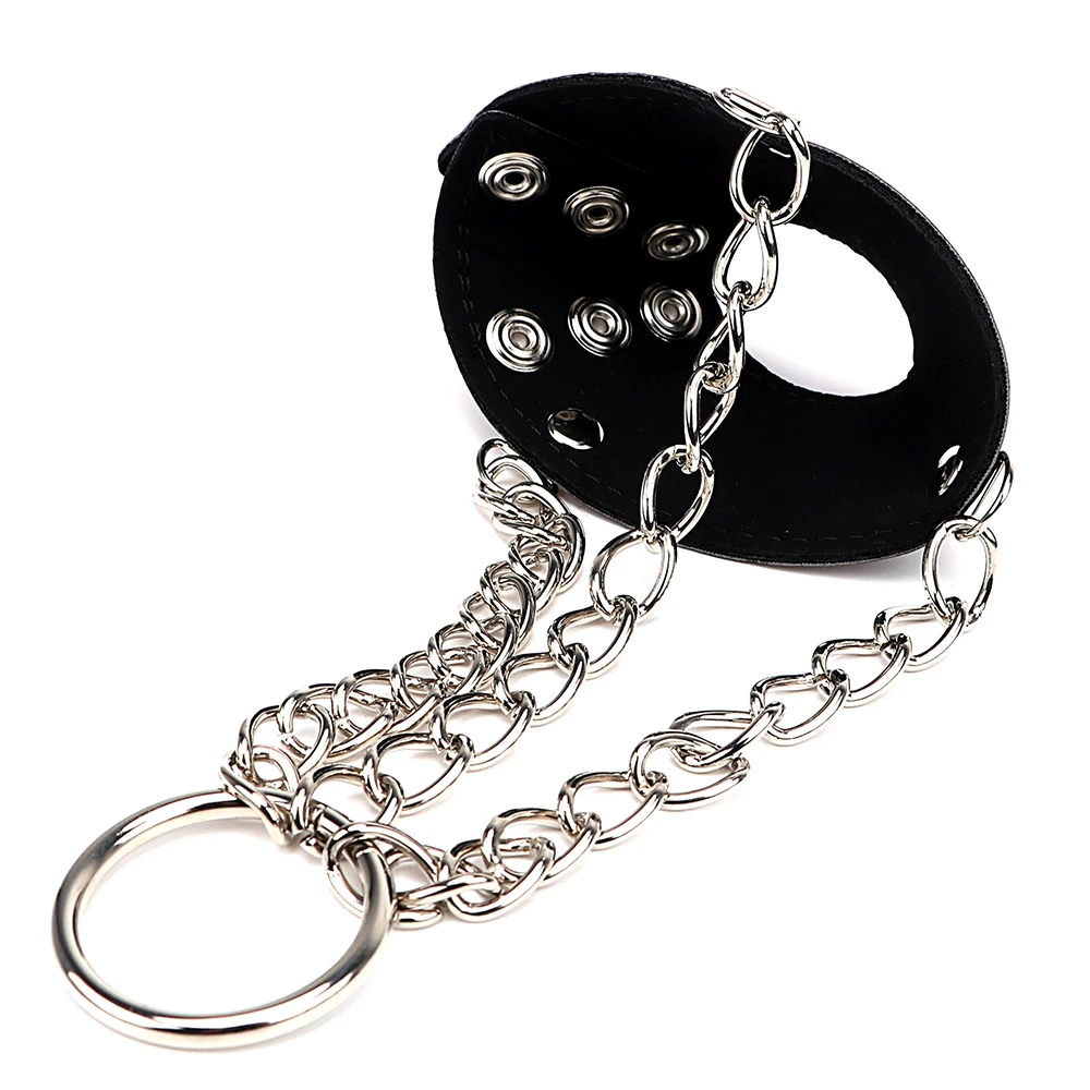 IKOKY Scrotum Parachute Testicles Stretcher Chastity Cage Cock Ball Restraints Bondage Penis Cock Ring Sex Toys for Men