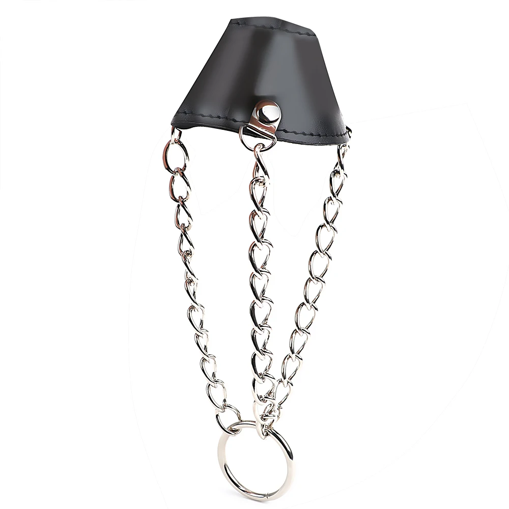 IKOKY Scrotum Parachute Testicles Stretcher Chastity Cage Cock Ball Restraints Bondage Penis Cock Ring Sex Toys for Men