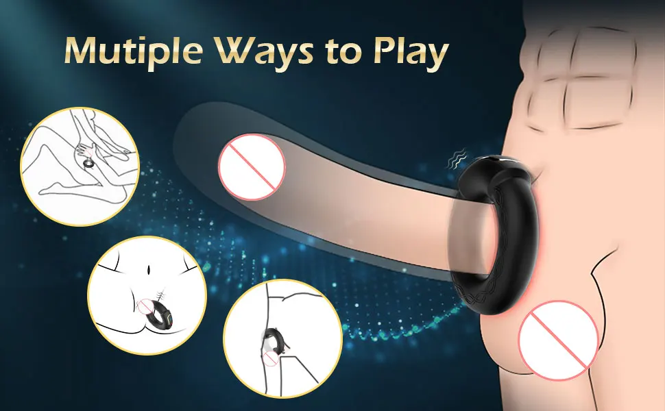 Heating Vibrator Cock Ring for Couple APP Wireless Remote Penis Ring 10 Modes Delay Ejaculation Erection Adult Sex Toys for Men