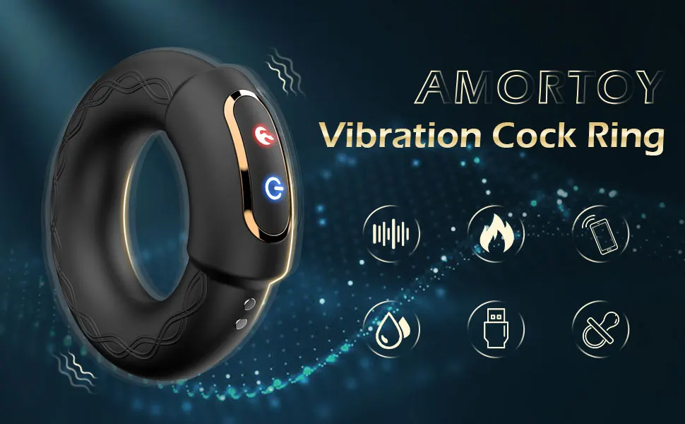 Heating Vibrator Cock Ring for Couple APP Wireless Remote Penis Ring 10 Modes Delay Ejaculation Erection Adult Sex Toys for Men