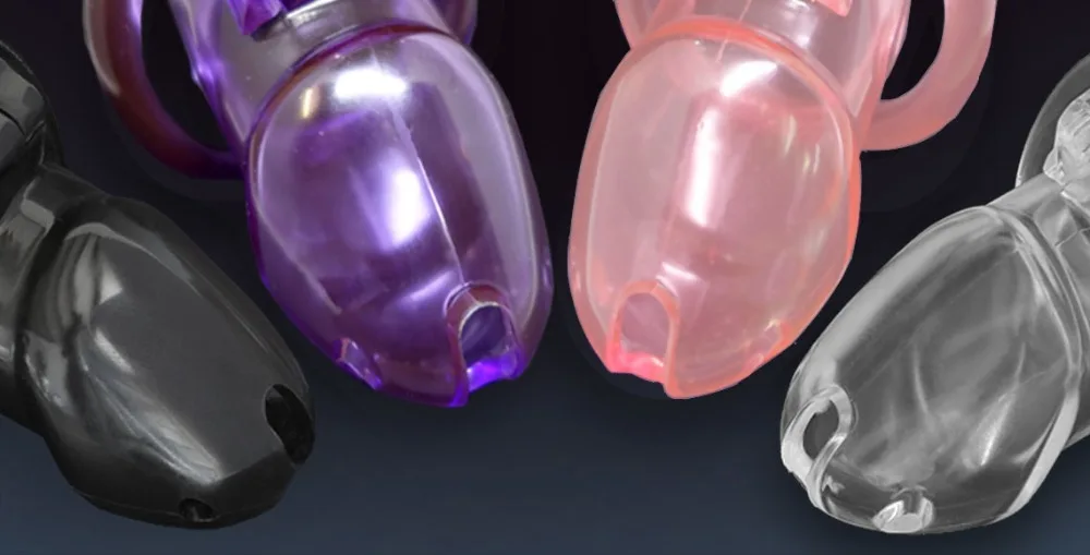 Male Resin Chastity Device,Cock Cage V3 With 4 Size Penis Ring,Cock Ring,Adult Game,Chastity Belt,A380
