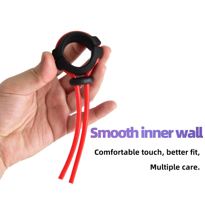 Adjustable Penis Ring Rope Male Lasting Cock Rings Delay Ejaculation Erection Silicone Cockring Sexy Toys for Adult Men Sex Shop