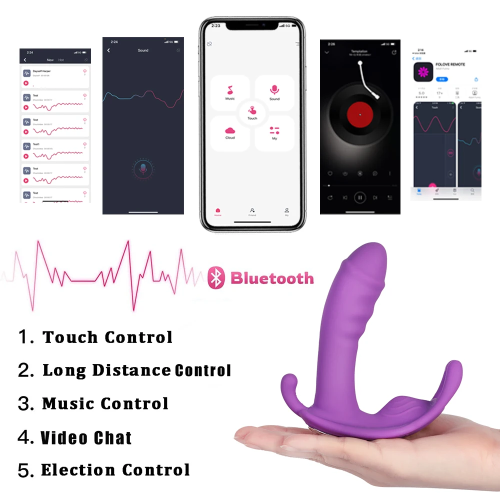 Wearable Panties Dildo Vibrators APP Wireless Remote Control Sex Toys for Women 10 Speed G Spot Clitoris Stimulate Vagina Orgasm