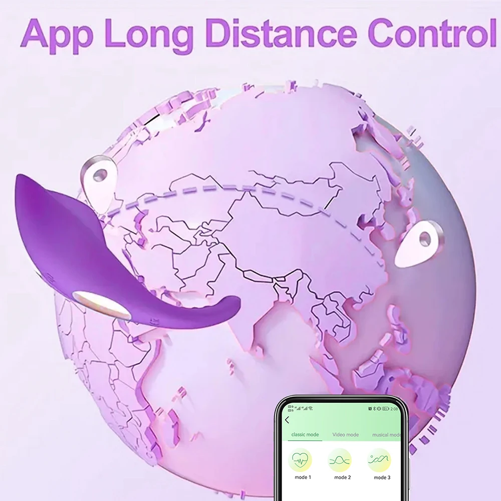 Powerful Bluetooth Vibrator Female APP Control Vibrating Wearable Clitoris Stimulator Adult Goods Sex Toy for Women 's Panties