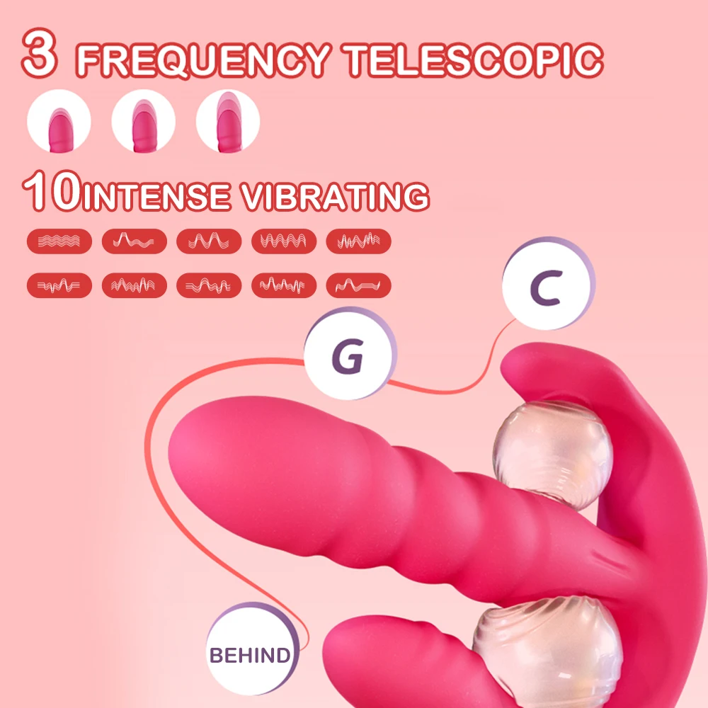 3 in 1 Panties Vibrators Wearable Female Sex Toys Wireless Remote Vibrator for Women G Spot Clitoris Stimulator Anal Massager 3 in 1 Panties Vibrators Wearable Female Sex Toys Wireless Remote Vibrator for Women G Spot Clitoris Stimulator Anal Massager