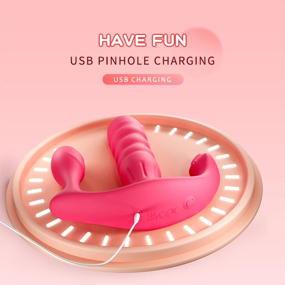 3 in 1 Panties Vibrators Wearable Female Sex Toys Wireless Remote Vibrator for Women G Spot Clitoris Stimulator Anal Massager 3 in 1 Panties Vibrators Wearable Female Sex Toys Wireless Remote Vibrator for Women G Spot Clitoris Stimulator Anal Massager