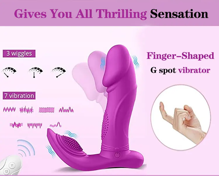 Sex Toys Wearable Vibrator To For Women Mimics Finger Quiet Panty Remote Control 3Wiggles And 7 Vibrating G-Spots Adult Products Sex Toys Wearable Vibrator To For Women Mimics Finger Quiet Panty Remote Control 3Wiggles And 7 Vibrating G-Spots Adult Products