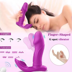 Sex Toys Wearable Vibrator To For Women Mimics Finger Quiet Panty Remote Control 3Wiggles And 7 Vibrating G-Spots Adult Products