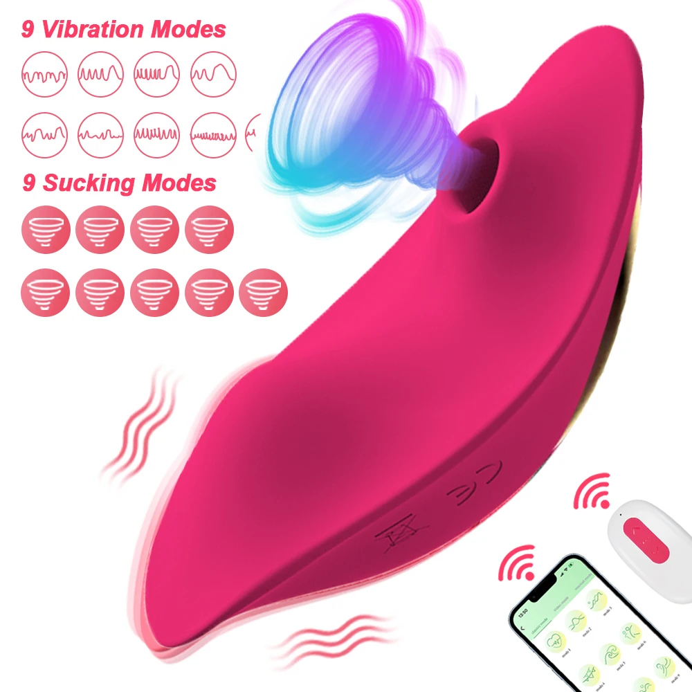 Mini Wearable Sucking Vibrator Female APP Remote Control Nipple Clitorals Stimulator Panties Vibrating Adults Sex Toys for Women