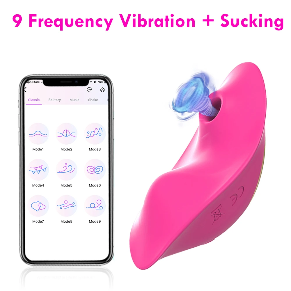 Mini Wearable Sucking Vibrator Female APP Remote Control Nipple Clitorals Stimulator Panties Vibrating Adults Sex Toys for Women