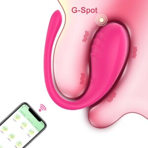 Bluetooth APP Wearable Mini Vibrator Female Clitoral Stimulator Remote Control Panties Vibrating Adult Sex Toy for Women Couples