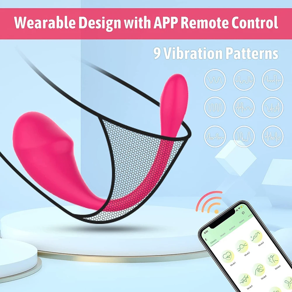 Sexy Toys Bluetooth G Spot Dildo Vibrator for Women Wireless APP Remote Control Wear Vibrating Egg Panties Sex Toys for Adults