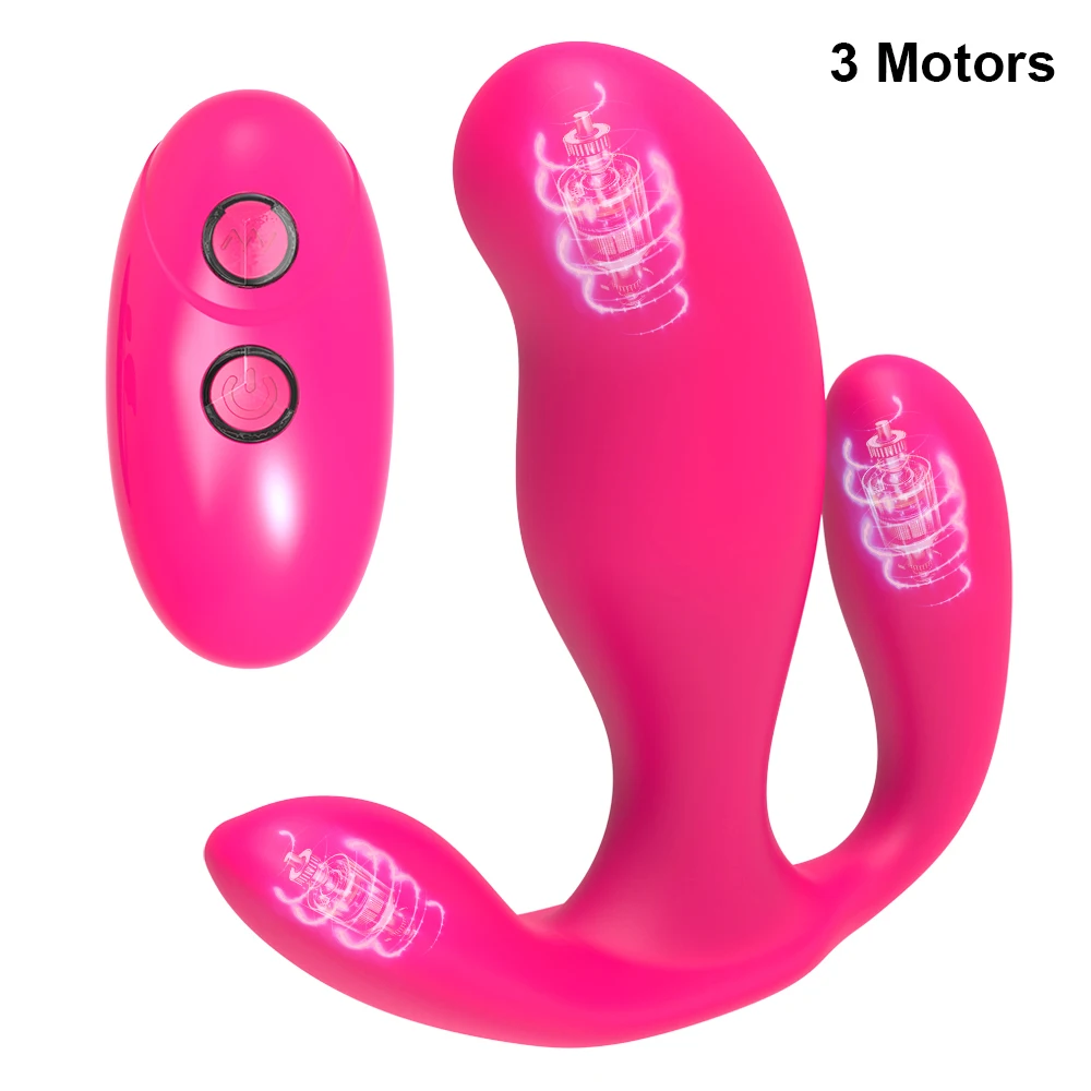 3 in 1 Panties Vibrators Wearable Female Sex Toys Wireless Remote Vibrator for Women G Spot Clitoris Stimulator Anal Massager 3 in 1 Panties Vibrators Wearable Female Sex Toys Wireless Remote Vibrator for Women G Spot Clitoris Stimulator Anal Massager
