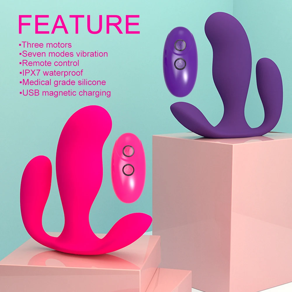 3 in 1 Panties Vibrators Wearable Female Sex Toys Wireless Remote Vibrator for Women G Spot Clitoris Stimulator Anal Massager 3 in 1 Panties Vibrators Wearable Female Sex Toys Wireless Remote Vibrator for Women G Spot Clitoris Stimulator Anal Massager