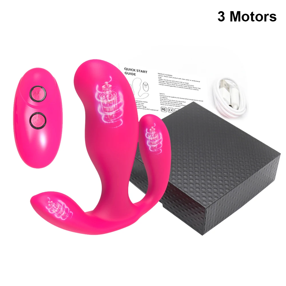 3 in 1 Panties Vibrators Wearable Female Sex Toys Wireless Remote Vibrator for Women G Spot Clitoris Stimulator Anal Massager 3 in 1 Panties Vibrators Wearable Female Sex Toys Wireless Remote Vibrator for Women G Spot Clitoris Stimulator Anal Massager