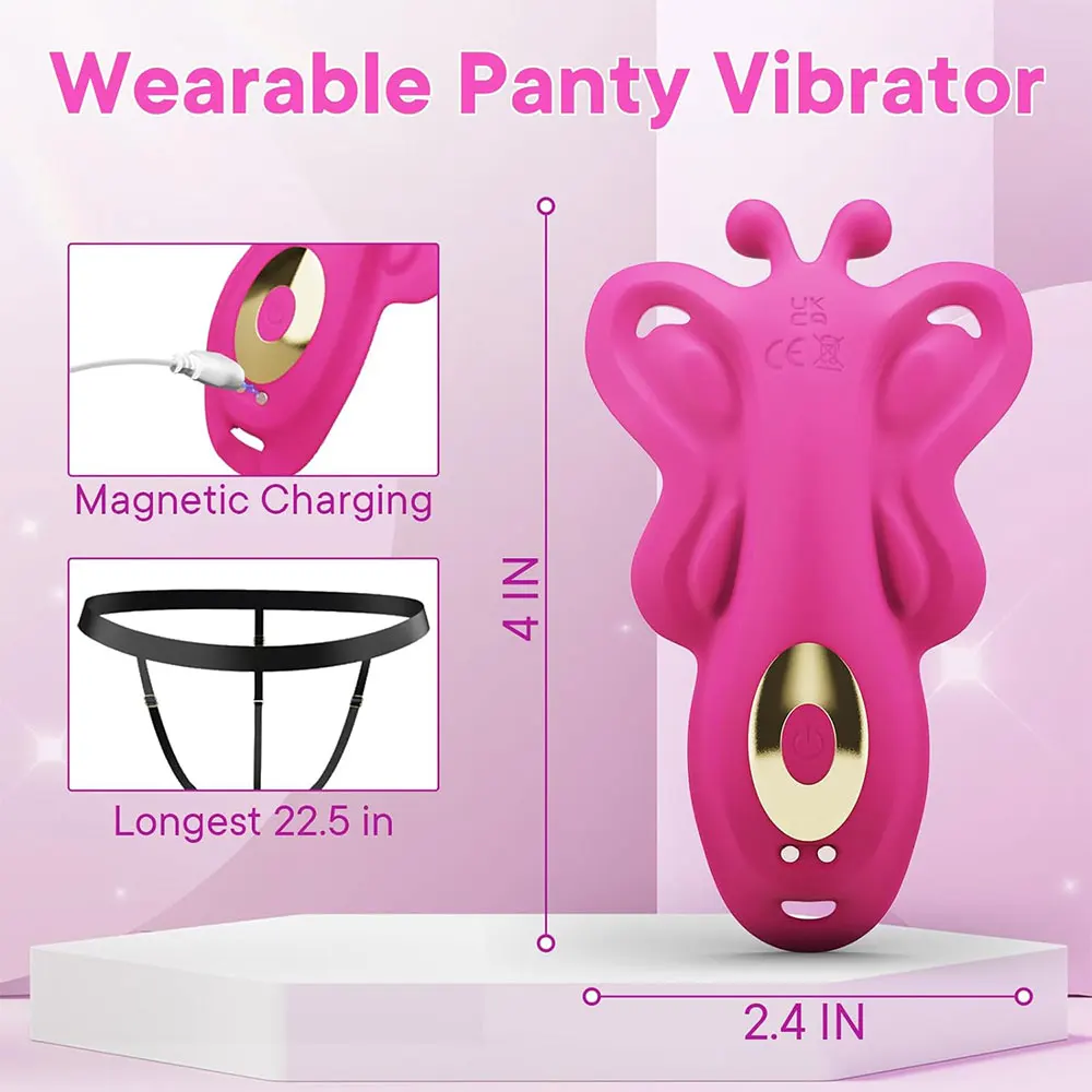 Panty Wearable Vibrator APP Control Clitoris Stimulator Novelties Adult Toy Butterfly Vibrator Rose Sex Toy for Women and Couple Panty Wearable Vibrator APP Control Clitoris Stimulator Novelties Adult Toy Butterfly Vibrator Rose Sex Toy for Women and Couple