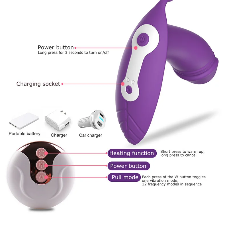 Remote Control Wearable Vibrator Heating Dildo Vibrator Female G-spot Clit Invisible Butterfly Panties Vibrating Egg Sex Toy 18