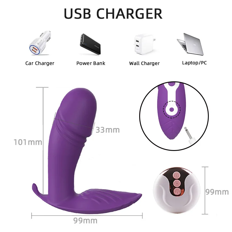Remote Control Wearable Vibrator Heating Dildo Vibrator Female G-spot Clit Invisible Butterfly Panties Vibrating Egg Sex Toy 18