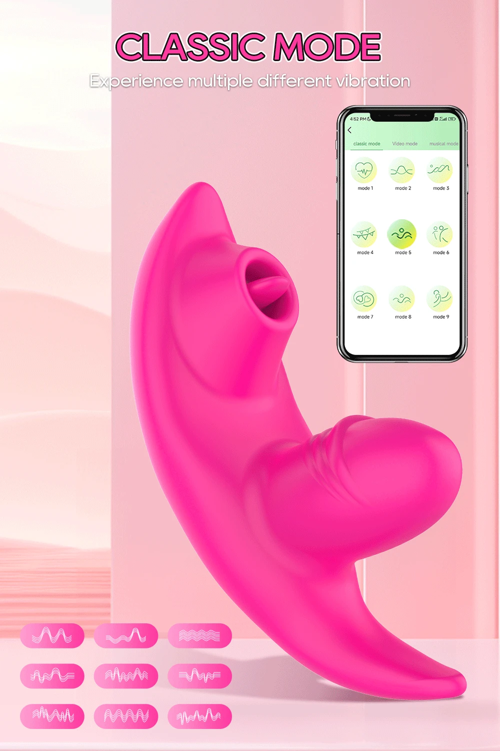 Bluetooth APP Control Licking Vibrator for Women Panties Wearable Vibrator Clitoris Stimulator 2 in 1 Adult Goods Sex Toy Bluetooth APP Control Licking Vibrator for Women Panties Wearable Vibrator Clitoris Stimulator 2 in 1 Adult Goods Sex Toy