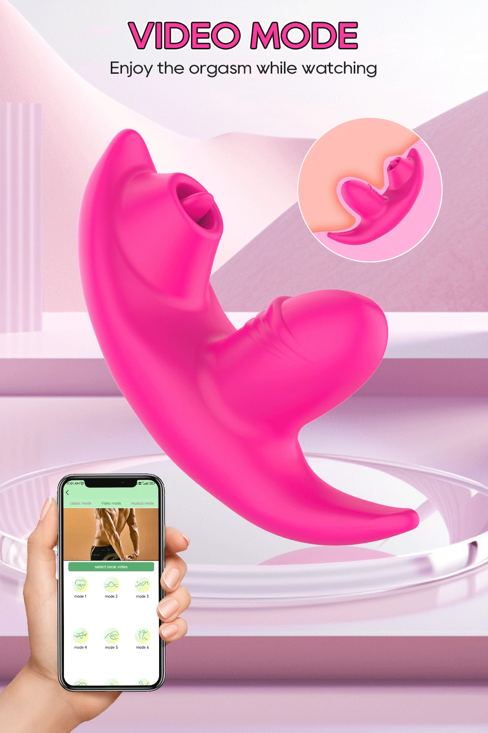 Bluetooth APP Control Licking Vibrator for Women Panties Wearable Vibrator Clitoris Stimulator 2 in 1 Adult Goods Sex Toy Bluetooth APP Control Licking Vibrator for Women Panties Wearable Vibrator Clitoris Stimulator 2 in 1 Adult Goods Sex Toy