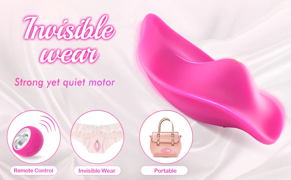 Wearable Panty Vibrators Adult Sex Toys for Women Remote Control Clit Mini Vibrator with 12 Vibrating Panties Dildos for Couples