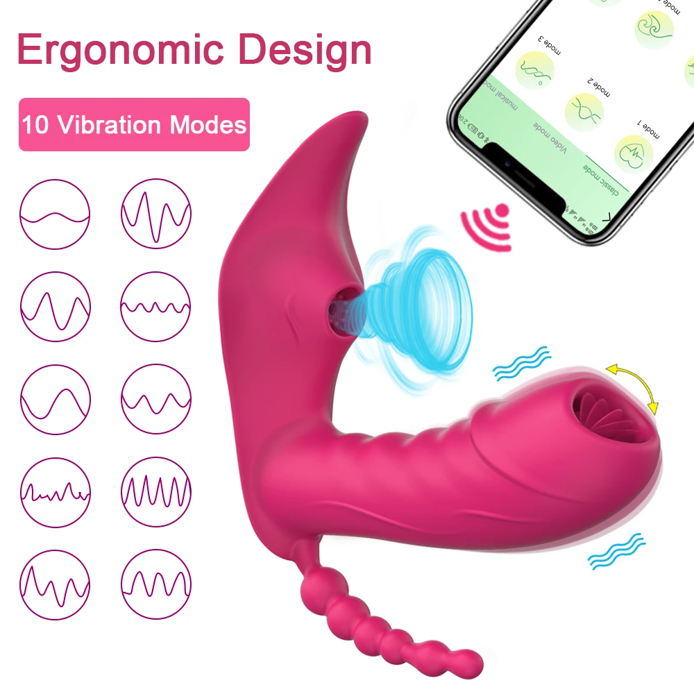 APP Combo Wireless Bluetooth G Spot Dildo Vibrator for Women Sucker Clitoris Female Wearable Panties Long Distance Sex Toys