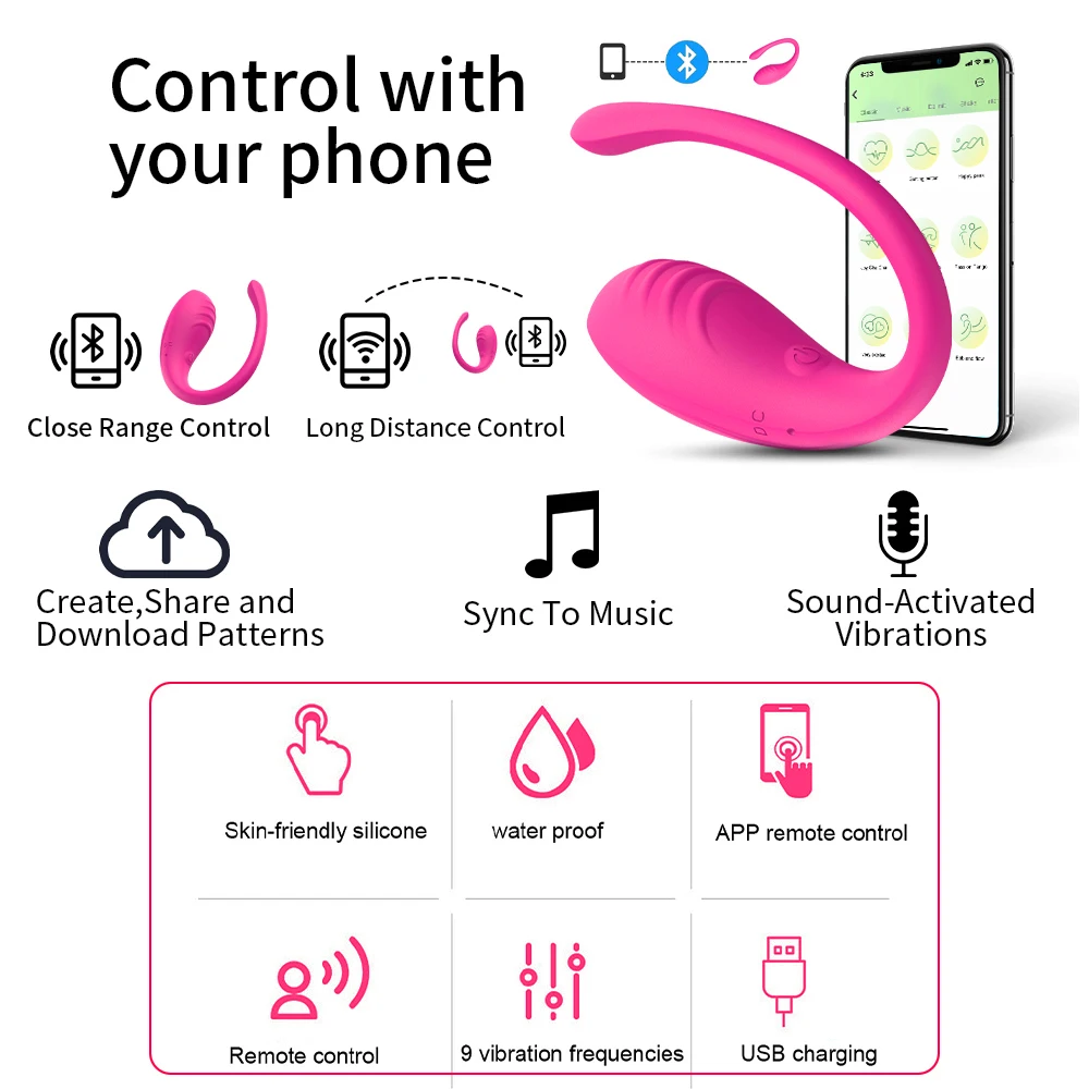 G Spot Anal Vibrating Egg Wireless Bluetooth APP Vibrator Female Massager Wearable Stimulator Sex Toys for Women Adults Panties