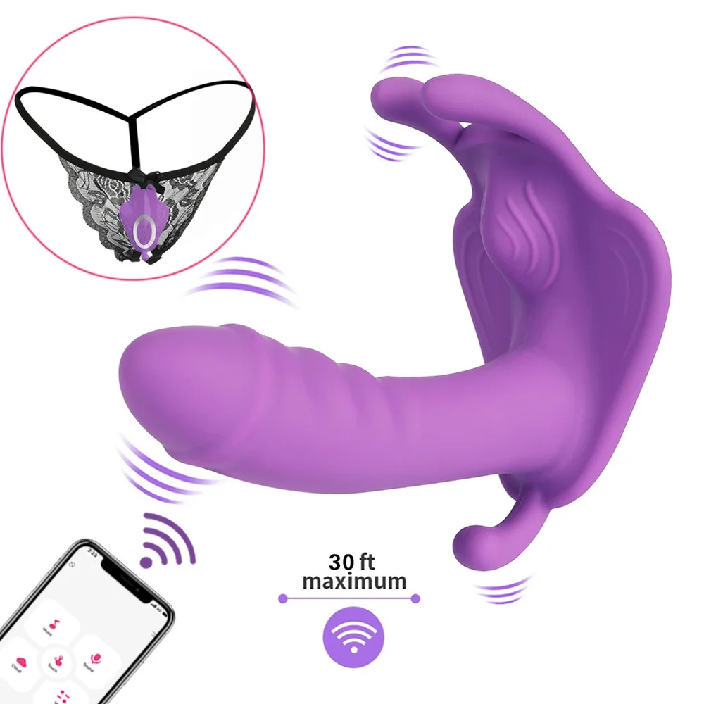 Wireless APP Control Vibrator Female Wearable Panties Dildo G Spot Clitoris Stimulator Massager Masturbator Sex Toys for Women