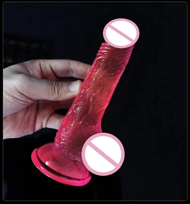 Realistic Dildo Masturbator Vagina Anal Toys Crystal Suction Cup Penis Female G-Spot Massage Clitoris Stimulator for Adults18