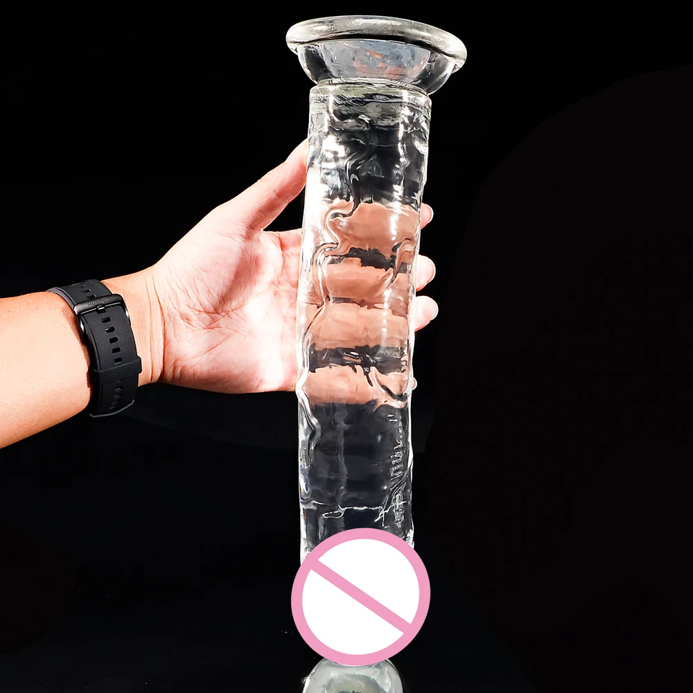 Big Crystal Jelly Realistic Clear Dildo Suction Cup Huge Transparent Penis Dick Anal Product Sex Toys For Woman Lesbian Adult