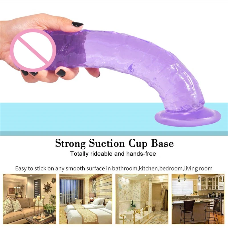 5 Size Translucent Soft Jelly Big Dildo Realistic Fake Dick Penis Butt Plug Sex Toys for Woman Men Vagina Anal Massage Product