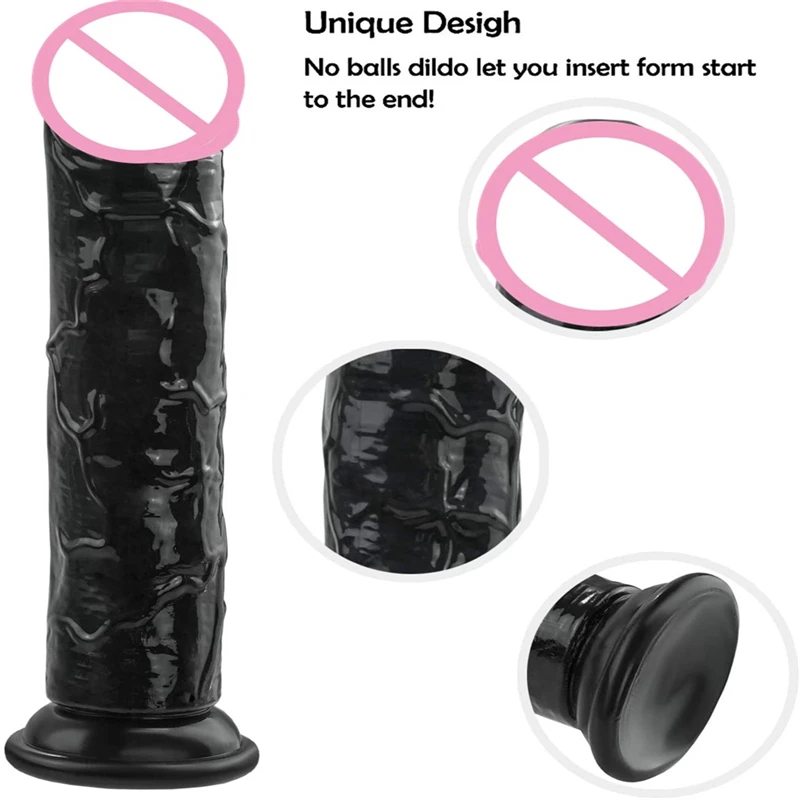 5 Size Translucent Soft Jelly Big Dildo Realistic Fake Dick Penis Butt Plug Sex Toys for Woman Men Vagina Anal Massage Product