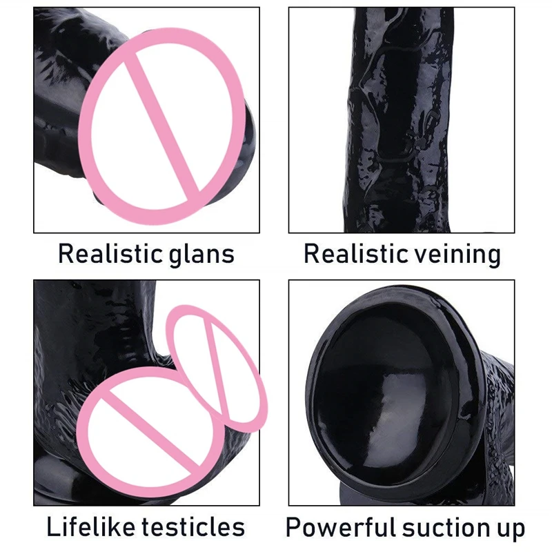 5 Size Translucent Soft Jelly Big Dildo Realistic Fake Dick Penis Butt Plug Sex Toys for Woman Men Vagina Anal Massage Product