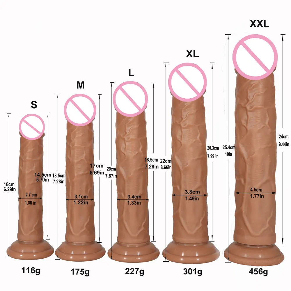 Soft Double Layer Silicone Big Dildo Realistic Fake Long Dick Penis Butt Plug Adult Sex Toys For Woman Men Vagina Anal Massage
