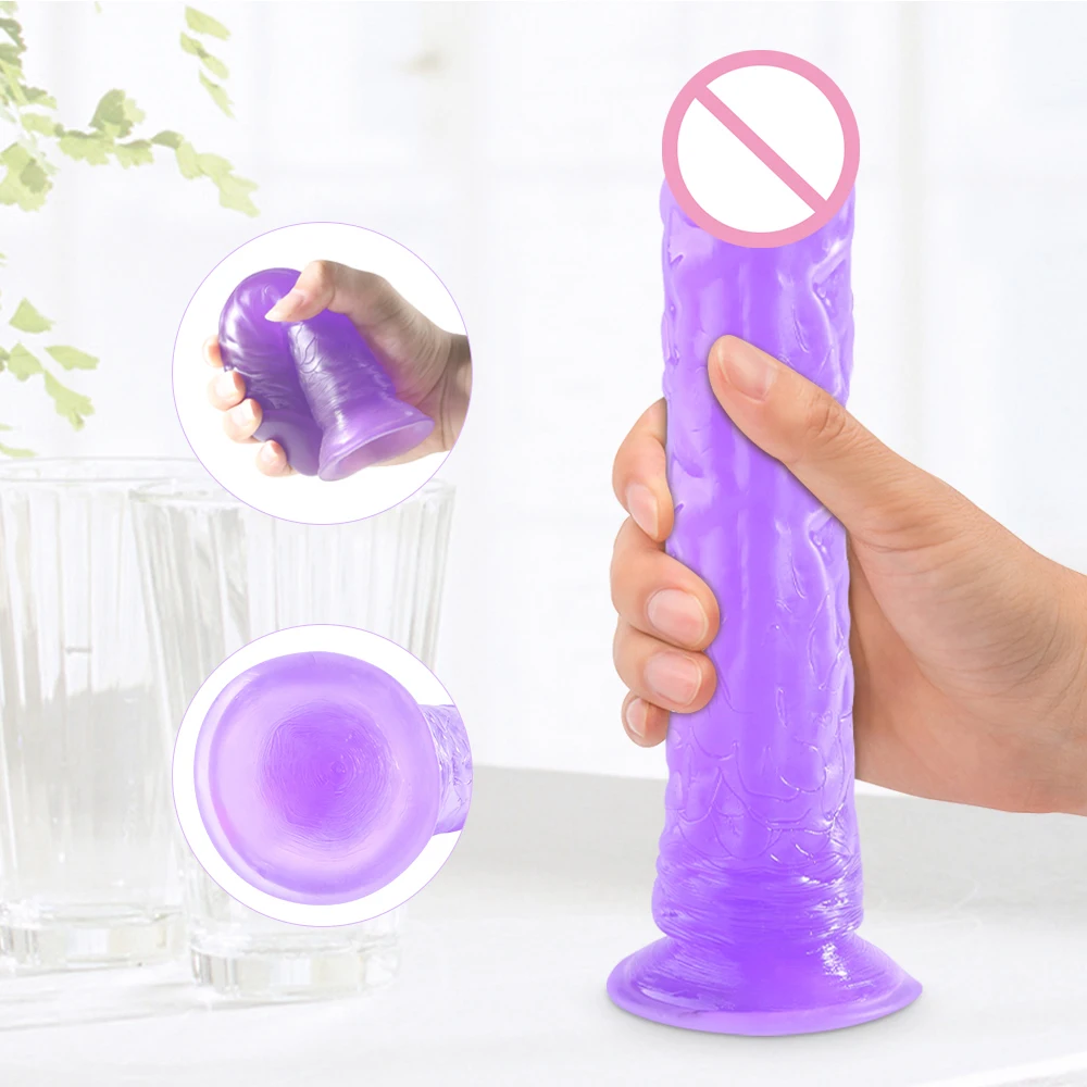 Realistic Dildo With Strong Suction Cup Erotic Jelly Dildo Sex Toys for Woman Artificial Penis G-spot Simulation Anal Butt Plug