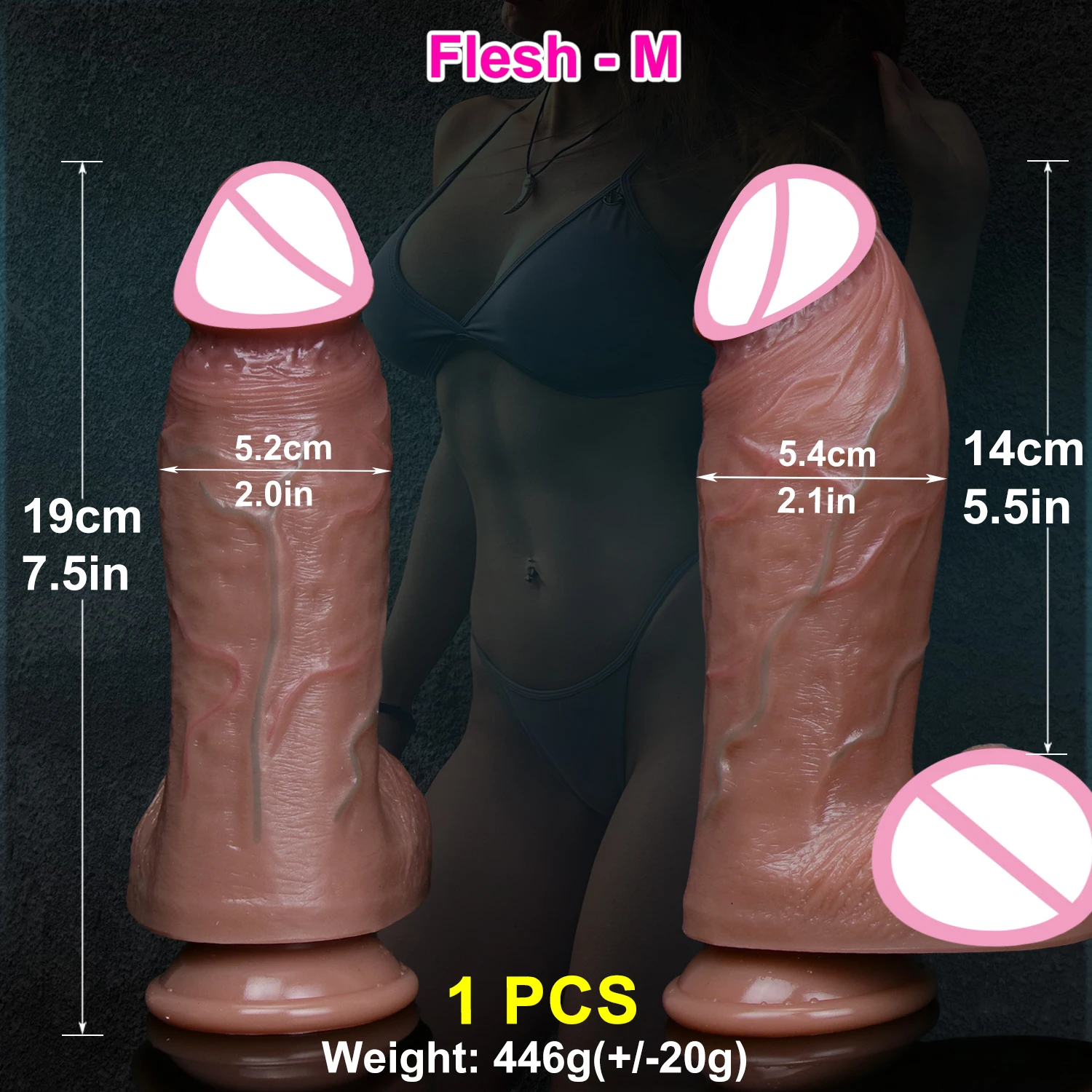 Realistic Flesh Skin Soft Thick Big Dildo Double Silicone Small Penis Woman Man Anal Sex Toy Suction Cup Dick Masturbators Cock