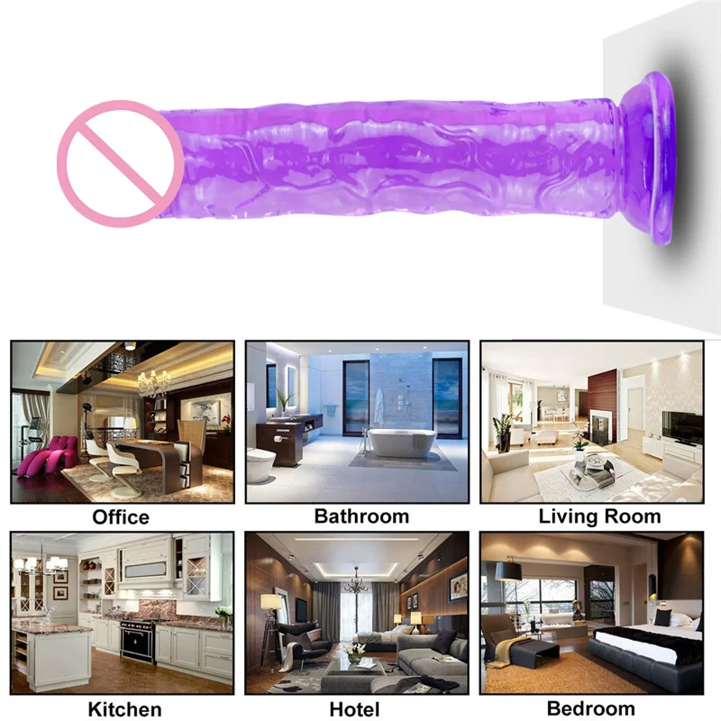 Dildo Toy for Adult Erotic Soft Jelly Strong Suction Cup Dildo Anal Butt Plug Realistic Penis G-spot Orgasm Sex Toys for Woman