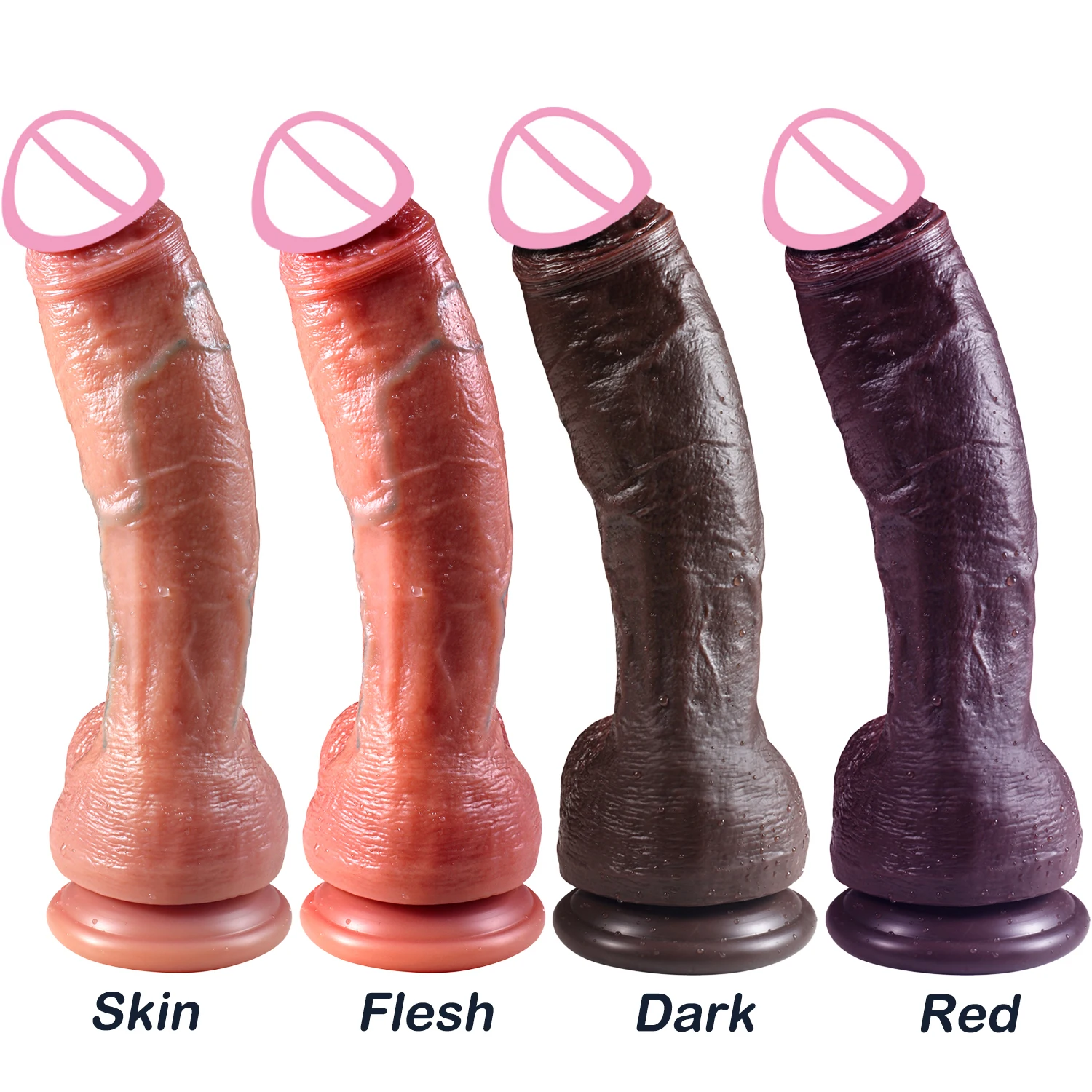 Super Real Skin Silicone Big Huge Dildo Realistic Suction Cup Cock Male Artificial Rubber Penis Dick Sex Toys for Women Vaginal