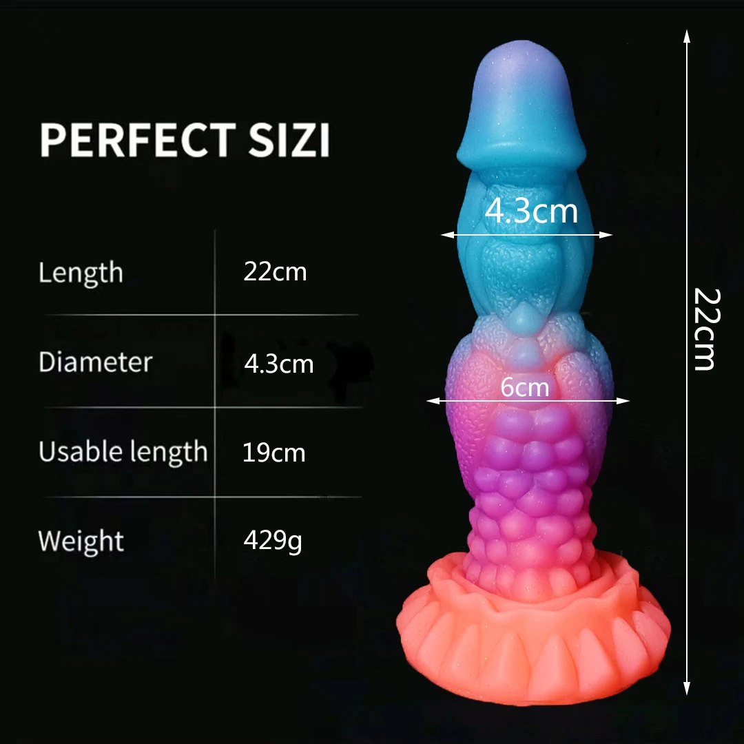Silicone Realistic Dildo Luminous Monster Dildo Prostate Massager Big Butt Plug Anal Dildo Strong Sucker Anal Sex Toys For Women