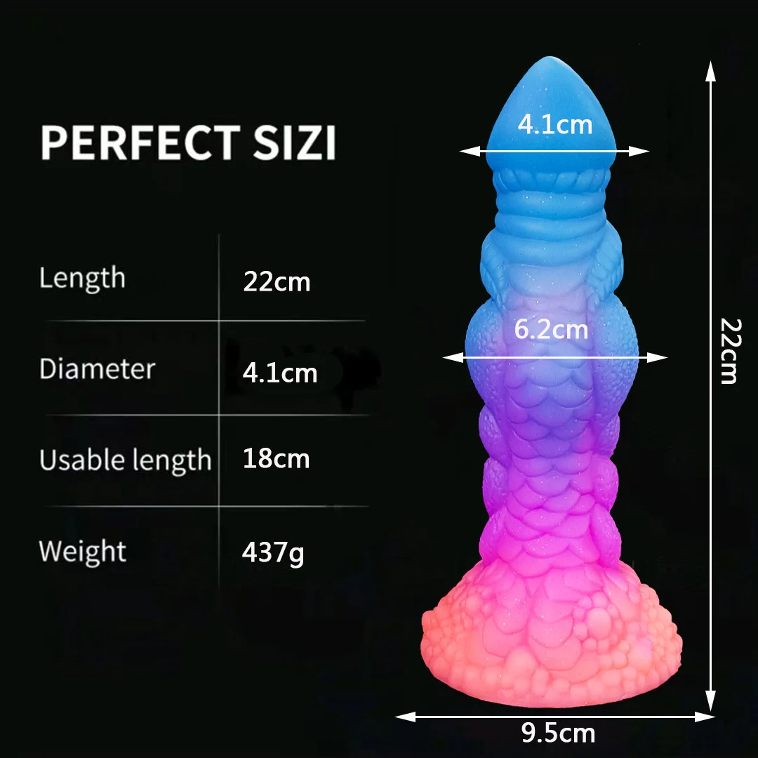 Silicone Realistic Dildo Luminous Monster Dildo Prostate Massager Big Butt Plug Anal Dildo Strong Sucker Anal Sex Toys For Women