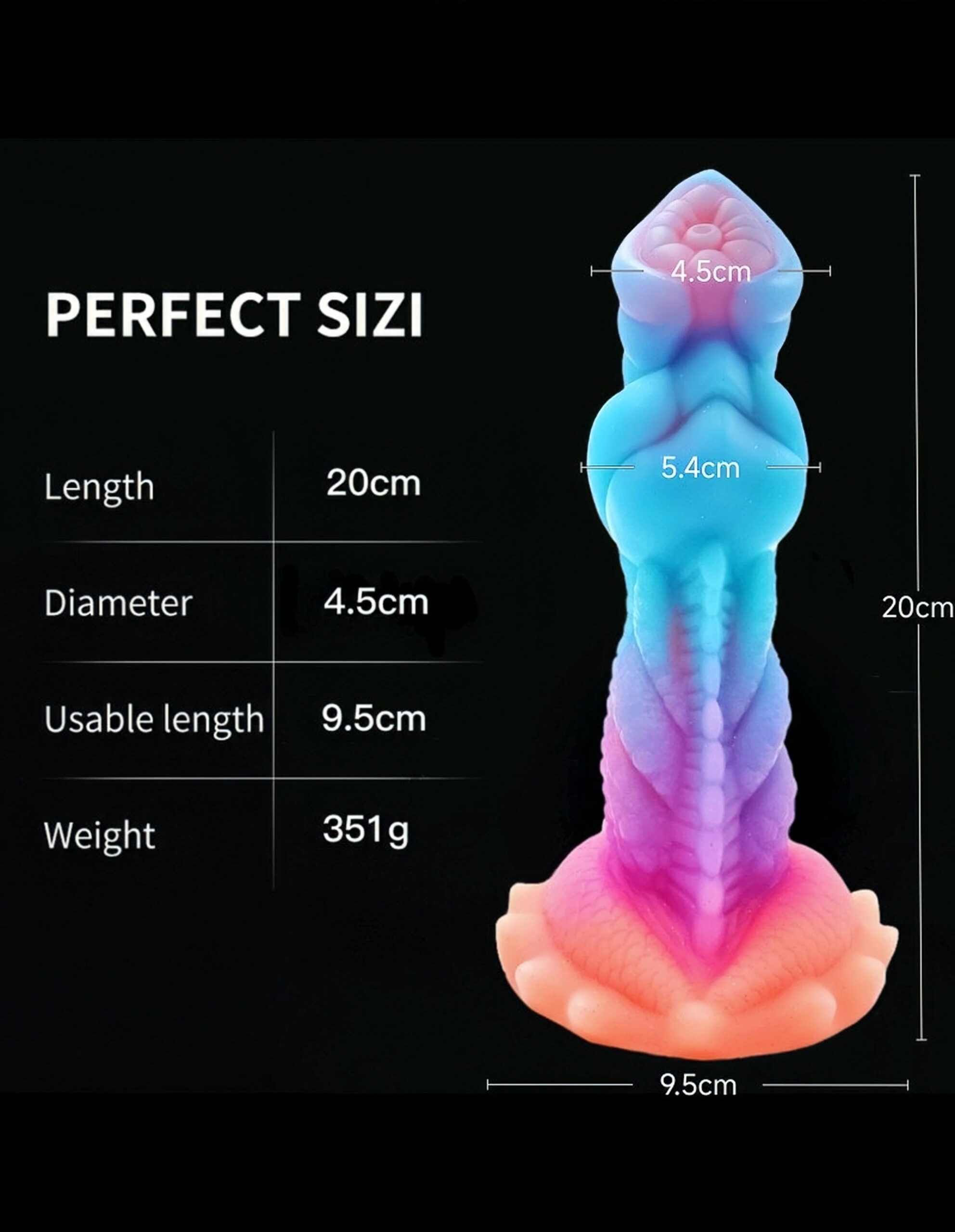 Silicone Realistic Dildo Luminous Monster Dildo Prostate Massager Big Butt Plug Anal Dildo Strong Sucker Anal Sex Toys For Women