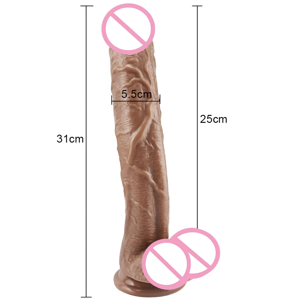 25CM Huge Dildo with Powerful Sucker Realistic Hard Cock Skin Feeling Silicone Huge Big Cock Porn Lesbian Adult Sex Products 25CM Huge Dildo with Powerful Sucker Realistic Hard Cock Skin Feeling Silicone Huge Big Cock Porn Lesbian Adult Sex Products