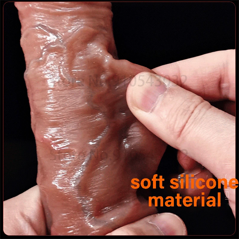 8.5inch Soft Realistic Penis Women’s Dildo With Suction Cup Skin Feel Sliding Foreskin Big Dick Female Masturbator Anal Sex Toys 8.5inch Soft Realistic Penis Women’s Dildo With Suction Cup Skin Feel Sliding Foreskin Big Dick Female Masturbator Anal Sex Toys