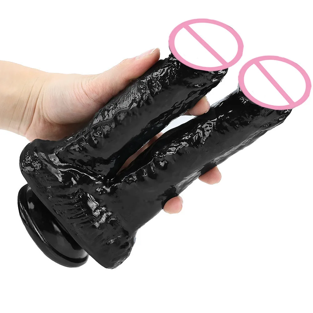 Lesbian Double Dildos Suction Cup Realistic Dildo Penis Big Butt Plug Vagina Anal Adult Sex Toys For Woman Sexshop Couple